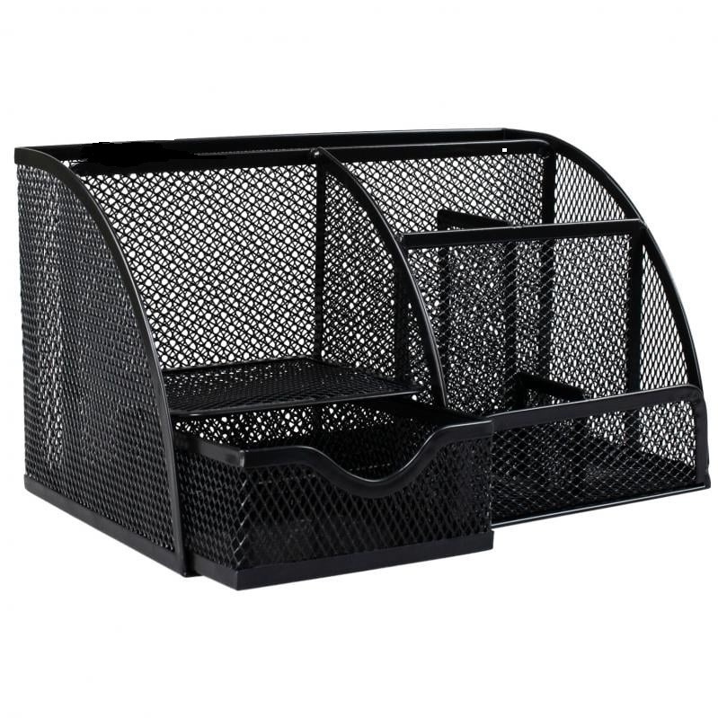 Підставка (органайзер) H-Tone Органайзер настільний металевий 22х14х13 см Чорний (JJ41220)